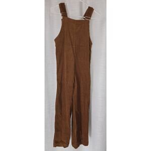 Tractr Girls Size 8 Brown Corduroy Overalls Trendy NWT